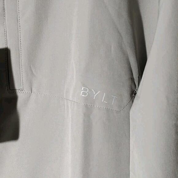 Men's BYLT Premium Swift Gray Jacket Full Zip Running Windbreaker Hooded - XXL - Picture 2 of 10